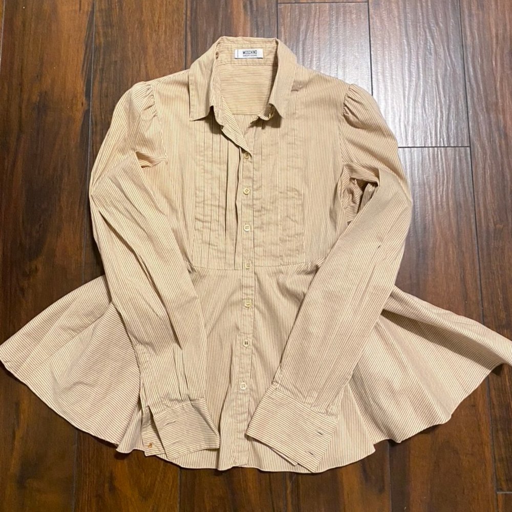 Moschino Cheap & Chic striped cotton blouse